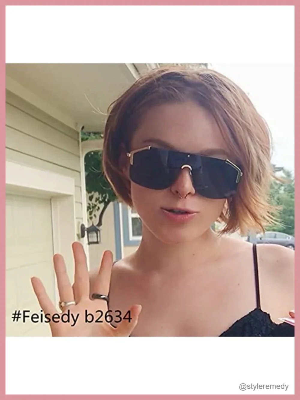 Classic Siamese One Piece Oversized Sunglasses for Women Men